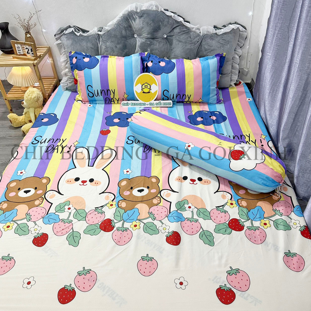 BỘ GA GỐI COTTON POLY 4 MÓN ĐỦ KÍCH THƯỚC
