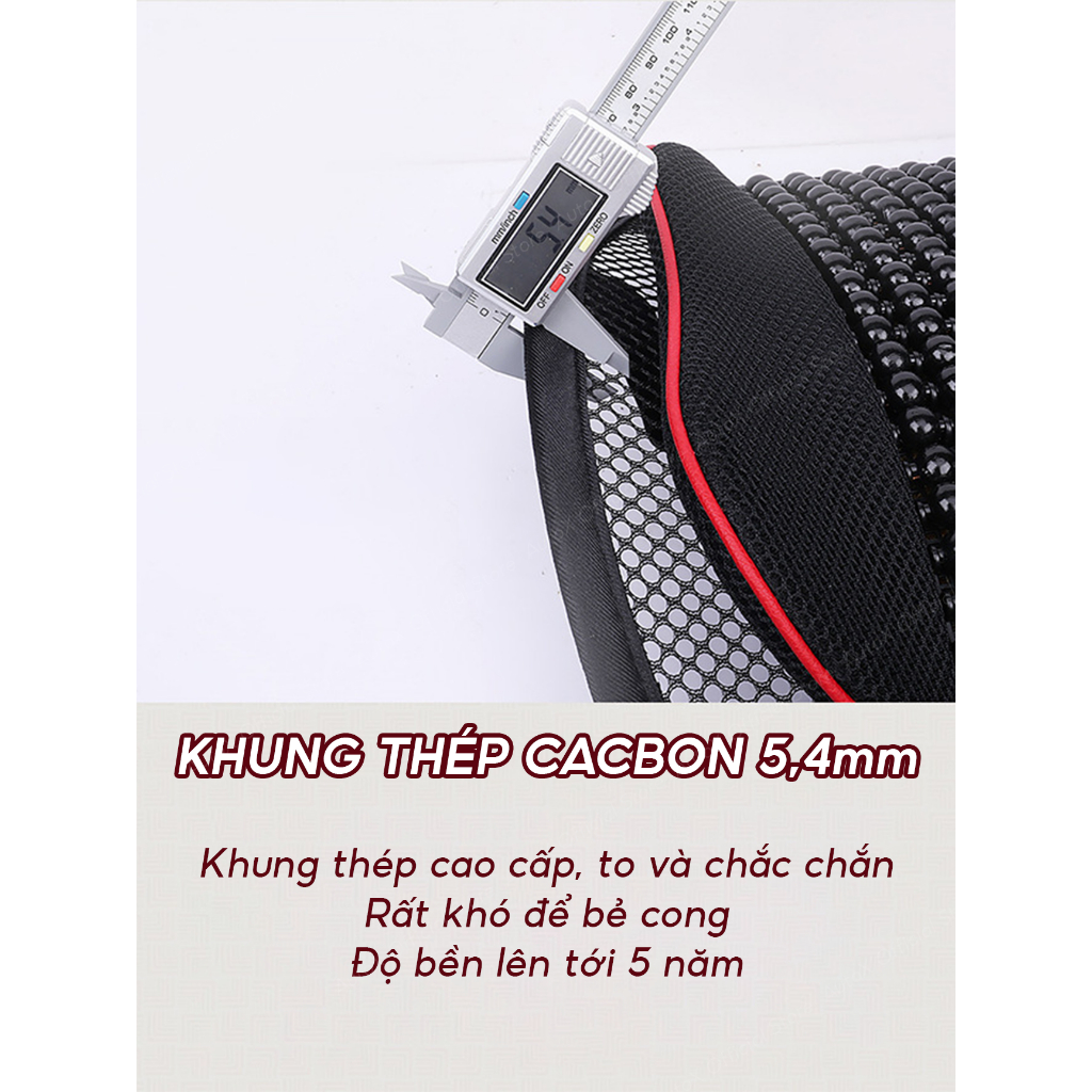 Tựa lưng hạt gỗ Ô tô AUTOX mẫu mới 2023 - Sang trọng, thoáng mát