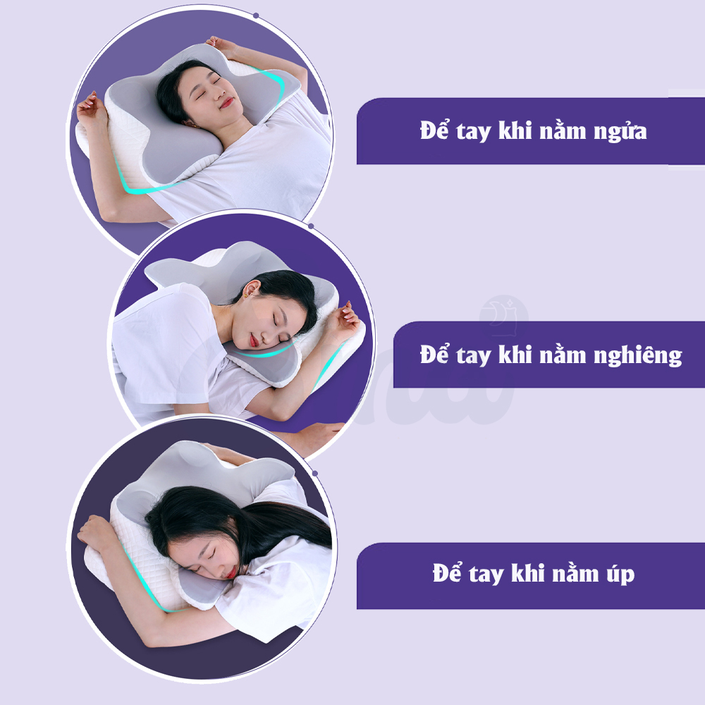 Gối công thái học EMA thế hệ thứ 2 - Chống đau cổ vai ngáy, chống ngủ ngáy, hỗ trợ ngủ nhanh