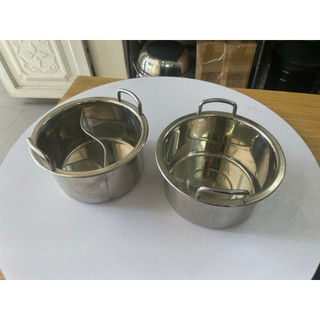  Nồi inox 1 người dùng nồi lẩu mini 1 người nồi inox 1 ngăn nồi inox 2 ngăn 