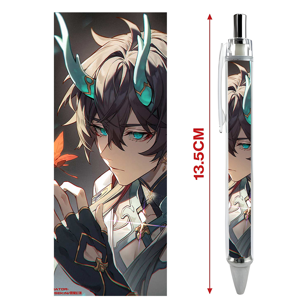 Bút viết In hình Dan Heng Ẩm Nguyệt Game Honkai: Star Rail - Hình in sắc nét - Bút Gel ngòi 0.5mm by 2D Tộc Shop