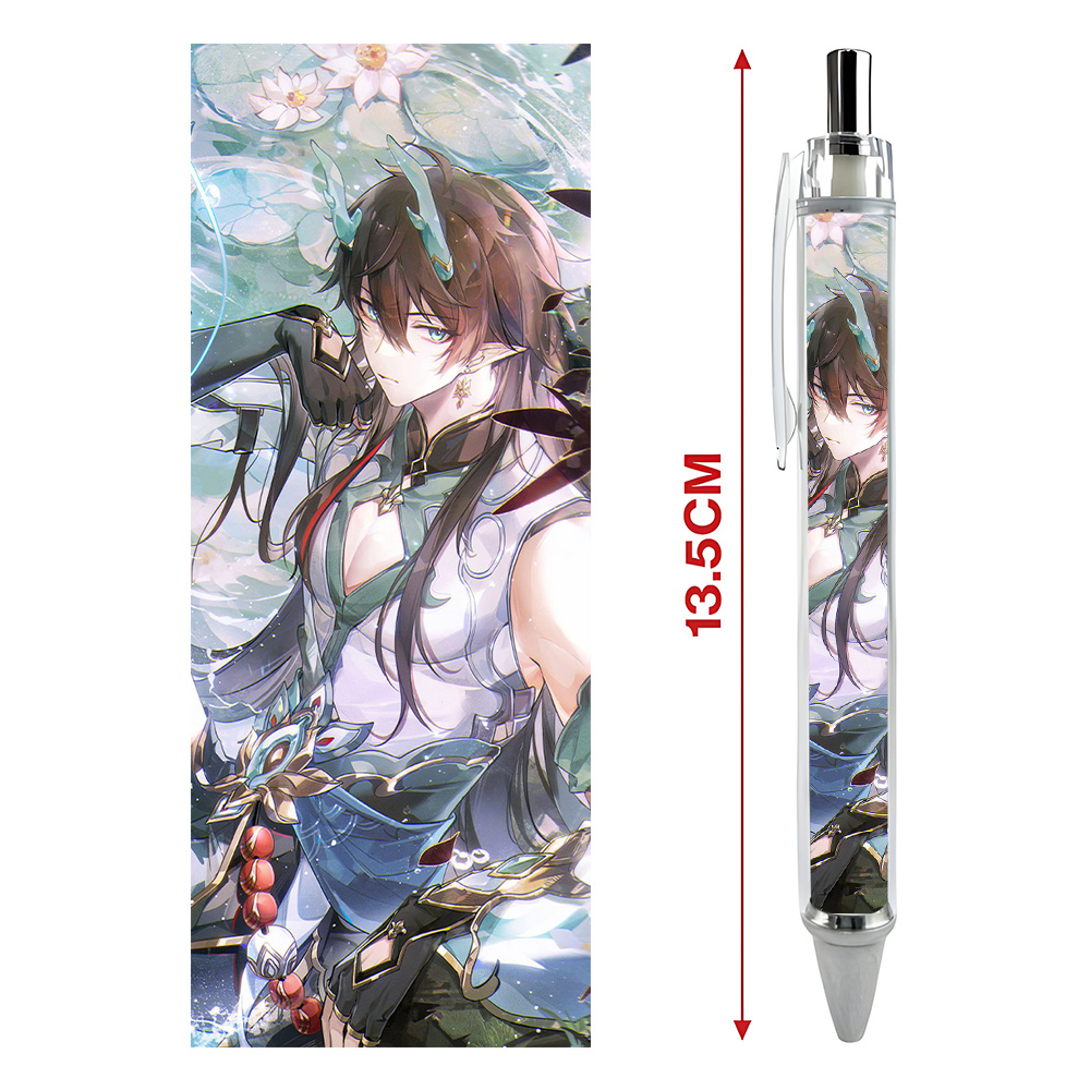 Bút viết In hình Dan Heng Ẩm Nguyệt Game Honkai: Star Rail - Hình in sắc nét - Bút Gel ngòi 0.5mm by 2D Tộc Shop