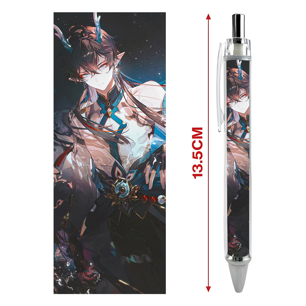 Bút viết In hình Dan Heng Ẩm Nguyệt Game Honkai: Star Rail - Hình in sắc nét - Bút Gel ngòi 0.5mm by 2D Tộc Shop