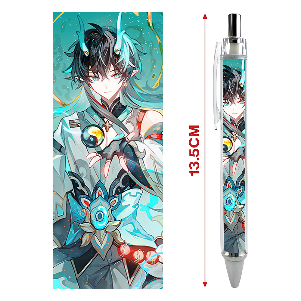 Bút viết In hình Dan Heng Ẩm Nguyệt Game Honkai: Star Rail - Hình in sắc nét - Bút Gel ngòi 0.5mm by 2D Tộc Shop