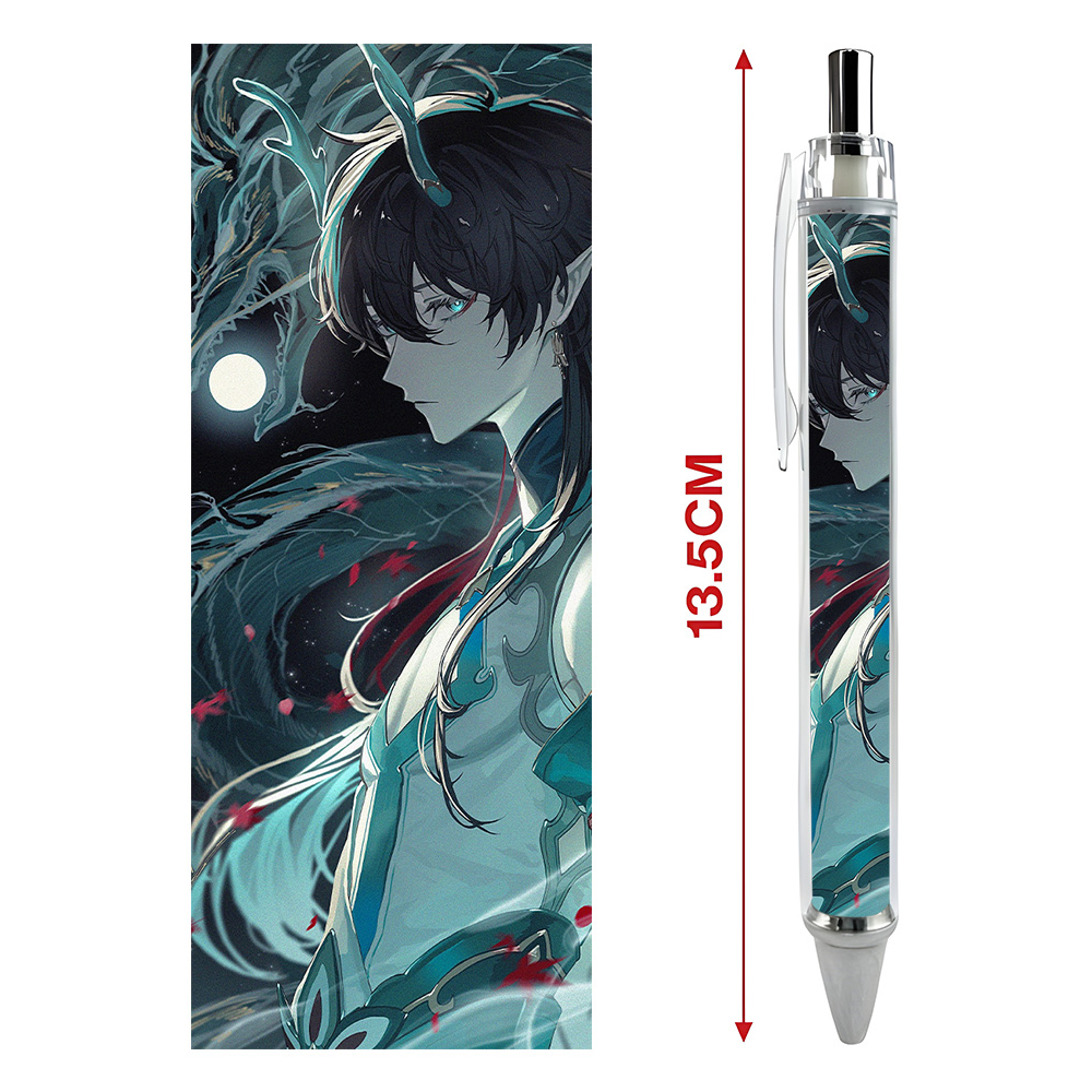 Bút viết In hình Dan Heng Ẩm Nguyệt Game Honkai: Star Rail - Hình in sắc nét - Bút Gel ngòi 0.5mm by 2D Tộc Shop