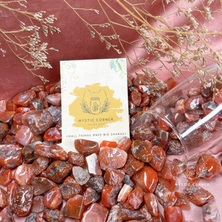 Vụn đá mã não đỏ (Red Agate), đá thanh tẩy Tarot, đá phong thuỷ, reiki