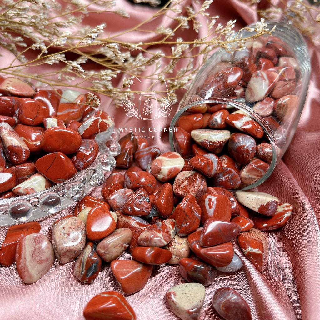 Vụn đá Red Jasper , đá thanh tẩy bài Tarot, đá thạch anh, reiki, đá phong thuỷ