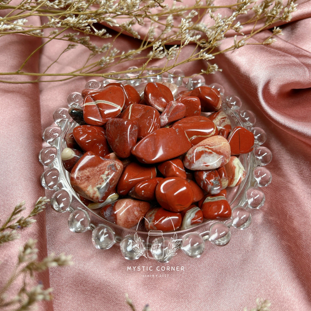 Vụn đá Red Jasper , đá thanh tẩy bài Tarot, đá thạch anh, reiki, đá phong thuỷ