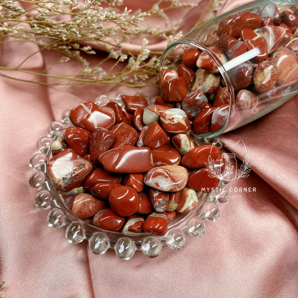 Vụn đá Red Jasper , đá thanh tẩy bài Tarot, đá thạch anh, reiki, đá phong thuỷ