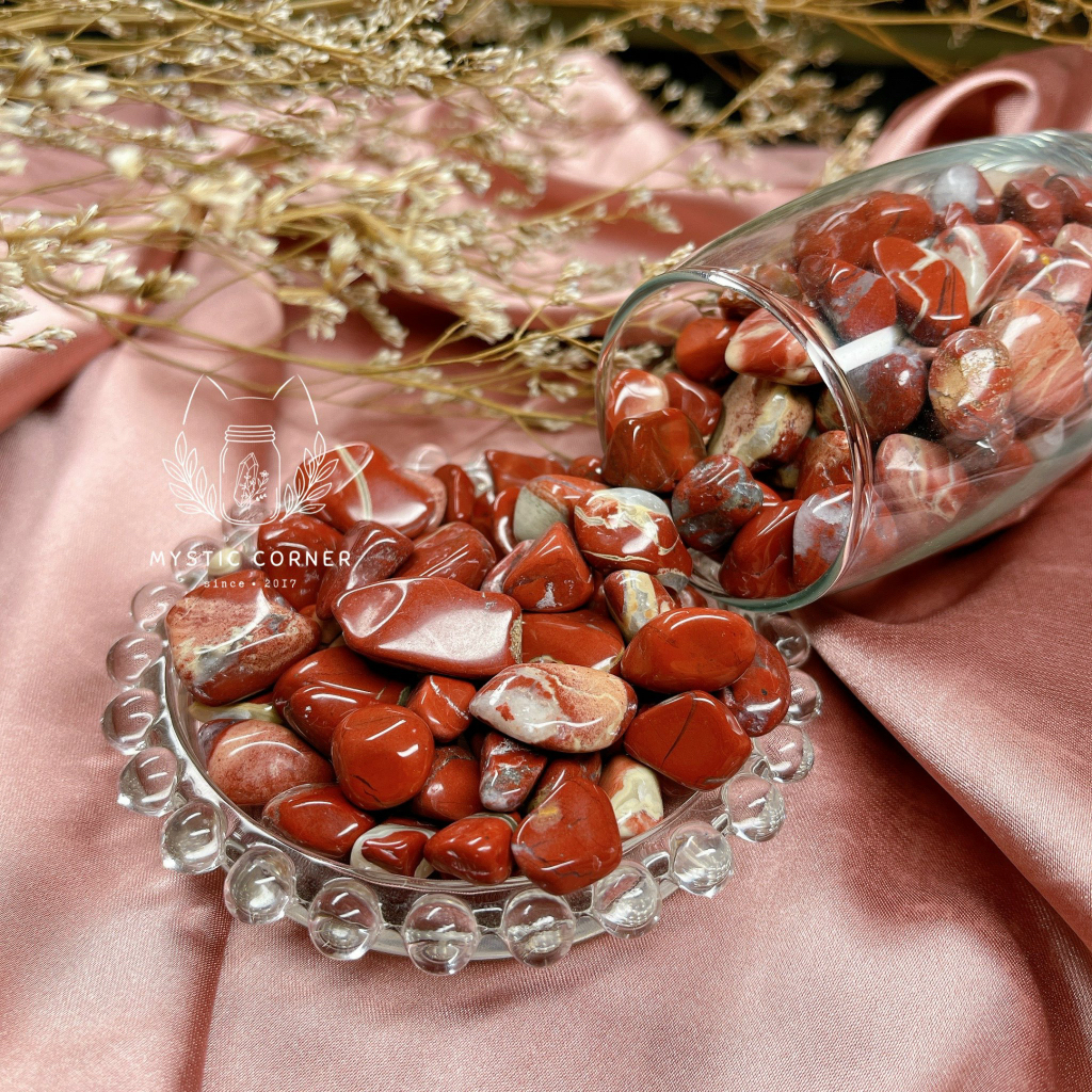 Vụn đá Red Jasper , đá thanh tẩy bài Tarot, đá thạch anh, reiki, đá phong thuỷ