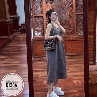 Bigsize đầm jean suông d128a
