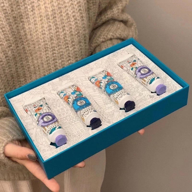 Kem dưỡng da tay hộp 4 tuýp 30ml dưỡng da tay mềm mịn căng mướt thơm nước hoa HCOM315