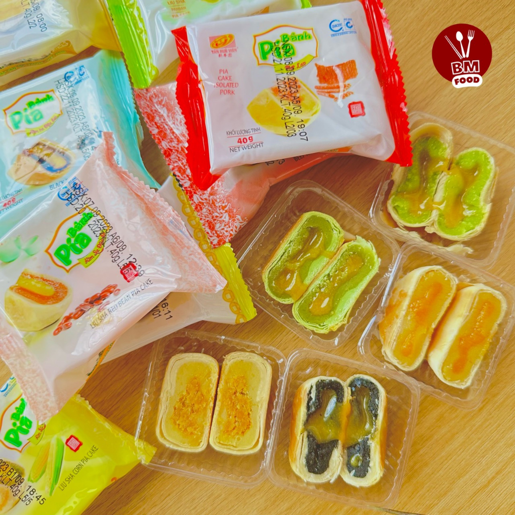 Bánh Pía Kim Sa Đủ 12 Vị Mới Siêu Hot - Bánh Mini 40g- Tân Huê Viên