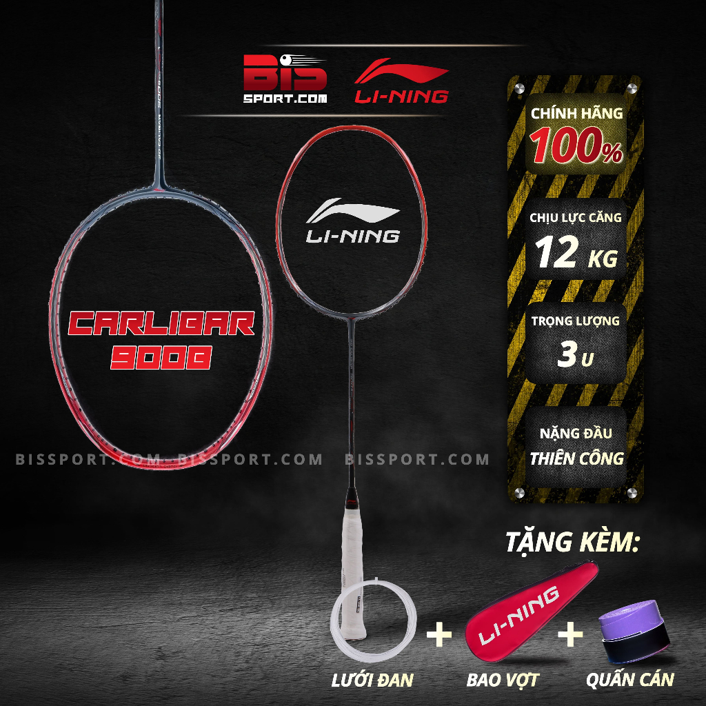 Vợt Cầu Lông Lining Calibar 900B Chính Hãng - Dòng Vợt Siêu Tấn Công Đ
