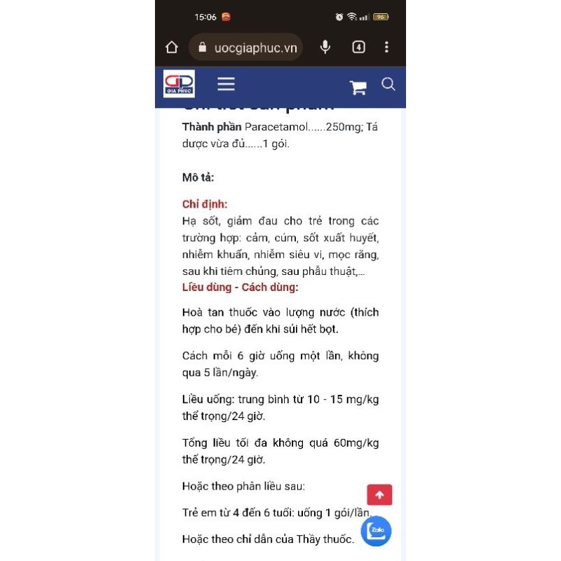 ✅ Hapacol 80mg - 150mg - 250mg