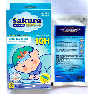 Combo 1hộp Miếng dán hạ sốt Sakura (6 miếng)