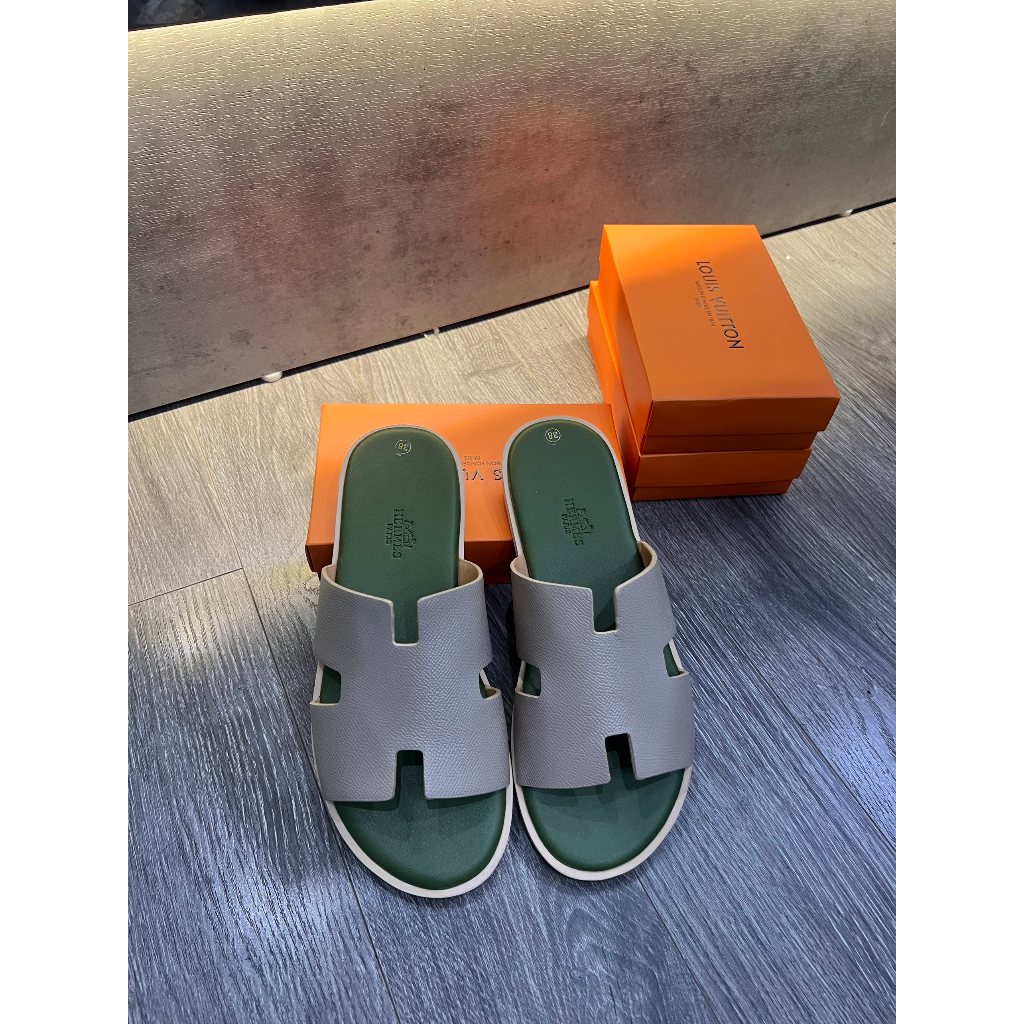 Dép Hm Nam Hàng Cao Cấp Dép Quai Ngang Hm Da Sịn Đế Gỗ Chống Trơn Trợt Hàng HOT 2023