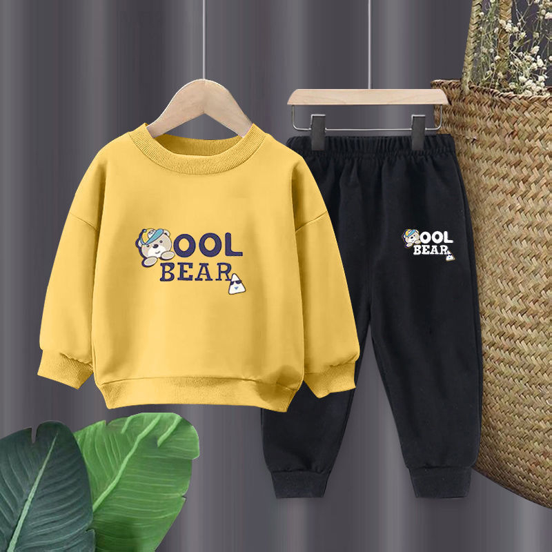 Bộ thu đông dài tay hình gấu Bear 3 màu cho bé