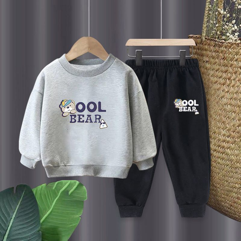 Bộ thu đông dài tay hình gấu Bear 3 màu cho bé