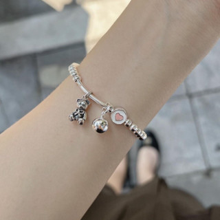 Lắc tay bạc:”Bear x Love” gấu yêu s925 The Mind