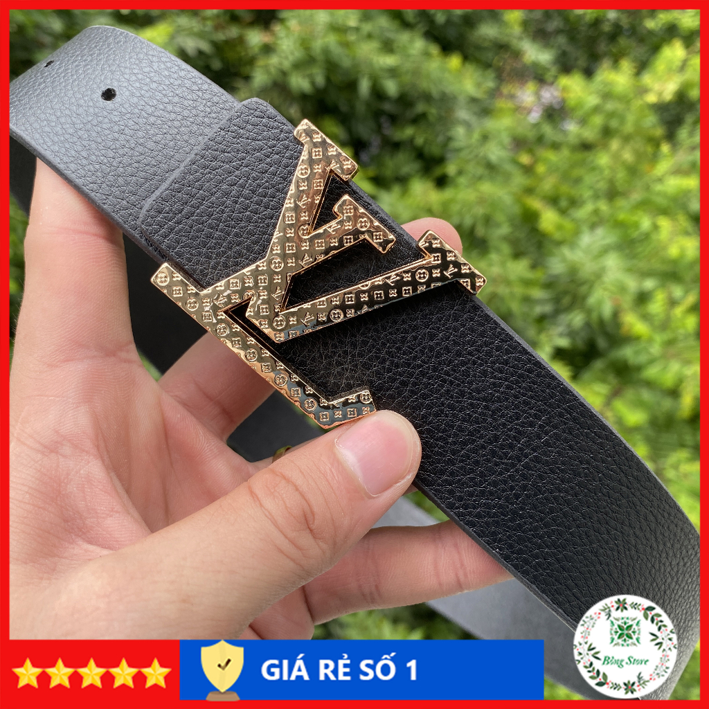 Dây nịt nam GC, Thắt lưng nam LV, dây lưng da đủ màu, đầu khóa chữ nhỏ GC001