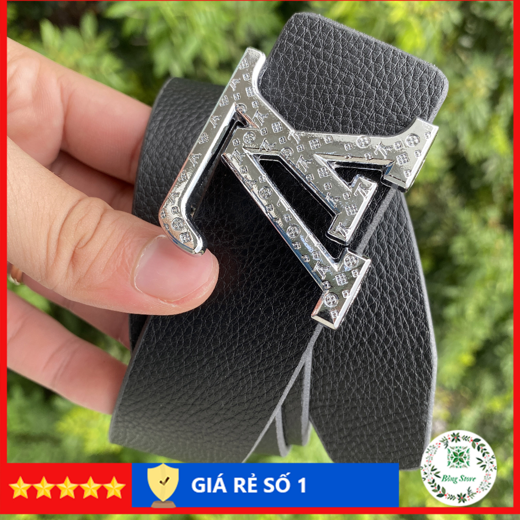 Dây nịt nam GC, Thắt lưng nam LV, dây lưng da đủ màu, đầu khóa chữ nhỏ GC001