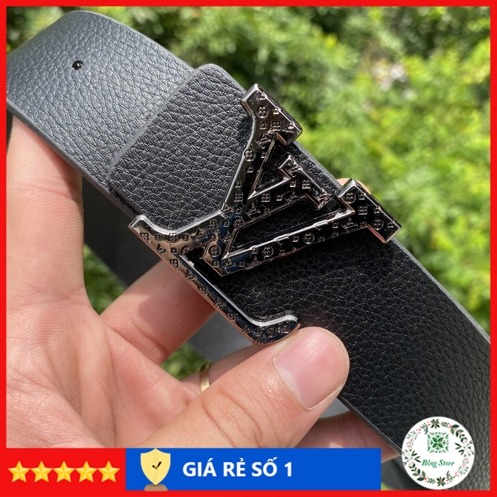 Dây nịt nam GC, Thắt lưng nam LV, dây lưng da đủ màu, đầu khóa chữ nhỏ GC001
