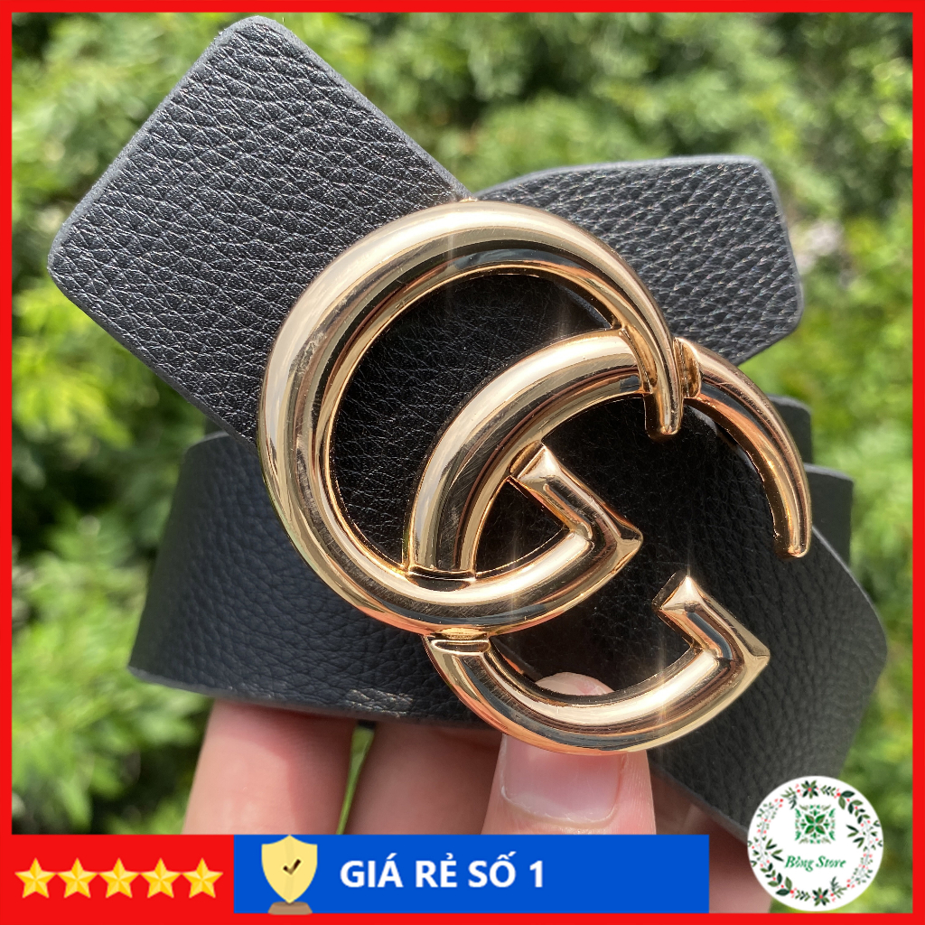 Dây nịt nam GC, Thắt lưng nam LV, dây lưng da đủ màu, đầu khóa chữ nhỏ GC001