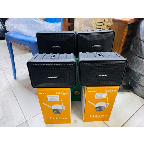 Loa treo tường trest sáng bass căng dành cho quán trà sữa - phòng ngủ - slon tóc - cafe - spa