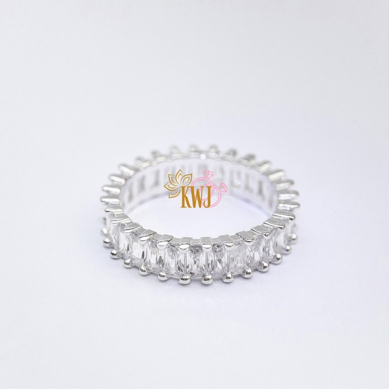 Nhẫn bạc nữ, nhẫn dính đá, full đá