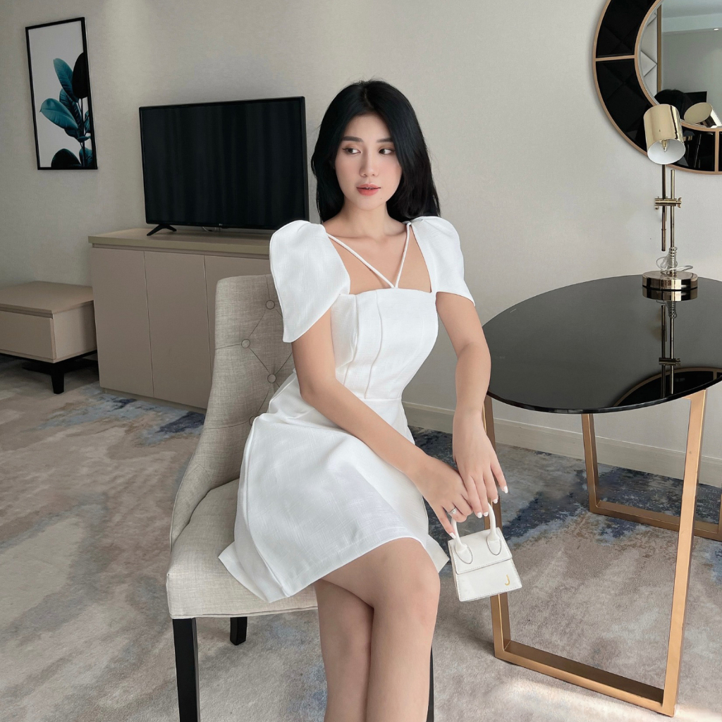 Đầm Nữ Tay Phồng Form Chữ A Siêu Đẹp Tôn Dáng K363