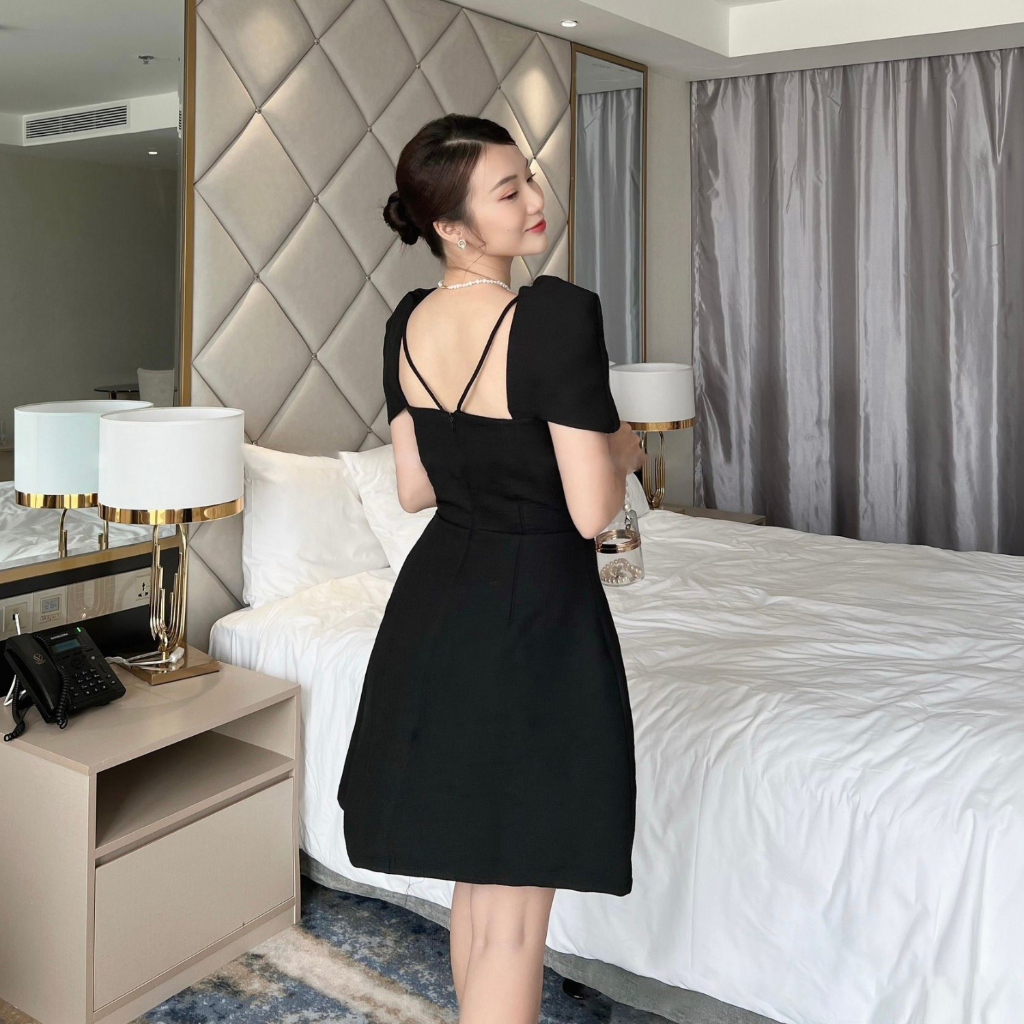 Đầm Nữ Tay Phồng Form Chữ A Siêu Đẹp Tôn Dáng K363