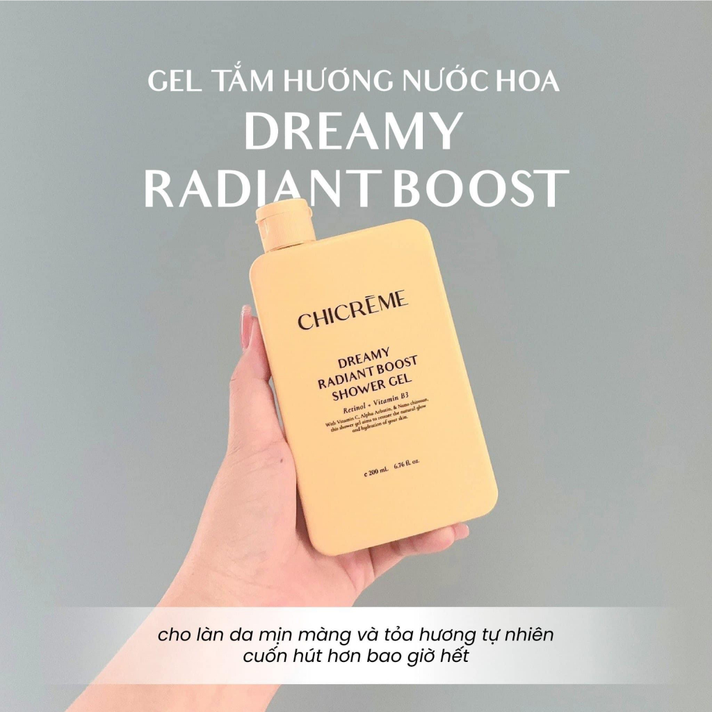 Gel Tắm Nước Hoa Dưỡng Trắng Da CHICRÈME DREAMY RANDIANT BOOST