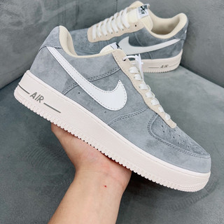 Giày thể thao thấp cổ af1 xám da lộn