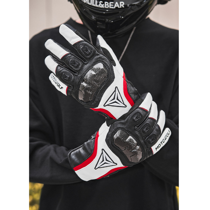 Găng tay chống nước Motowolf Đi Xe Máy Mùa Đông 3M Cotton Plus Nhung Ấm Găng Tay Chính Hãng Gù Carbon