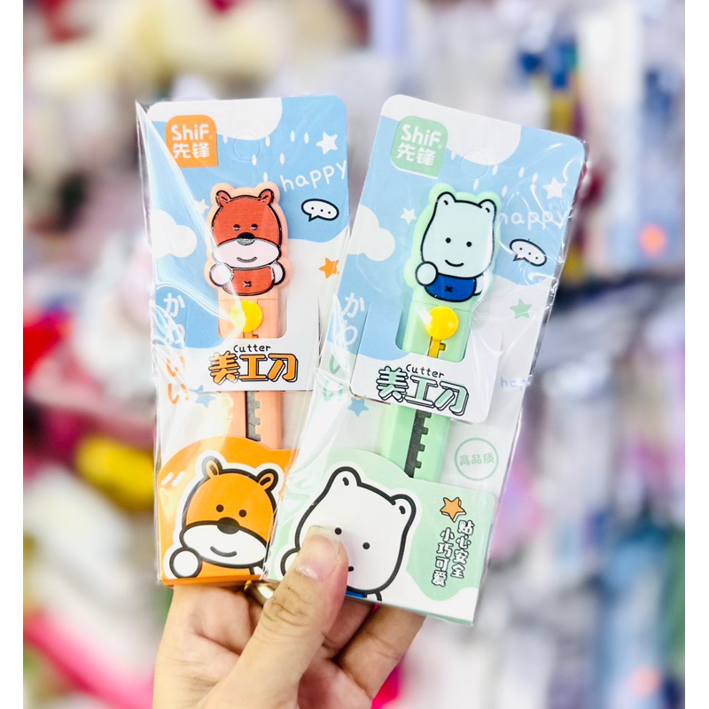 Dao Rọc Giấy Mẫu Trái Bơ, Trái Dứa, Gấu, Hà Mã Cute