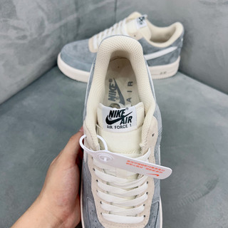 Giày Thể Thao Thấp Cổ AF1 Xám Da Lộn ( Full Box + Giấy Gói )