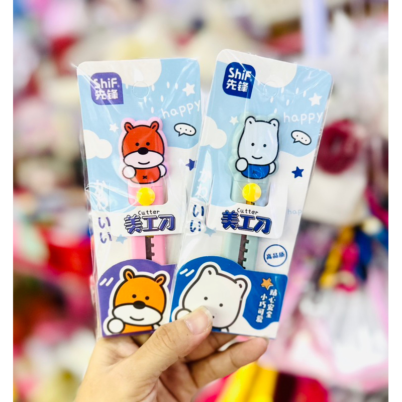 Dao Rọc Giấy Mẫu Trái Bơ, Trái Dứa, Gấu, Hà Mã Cute