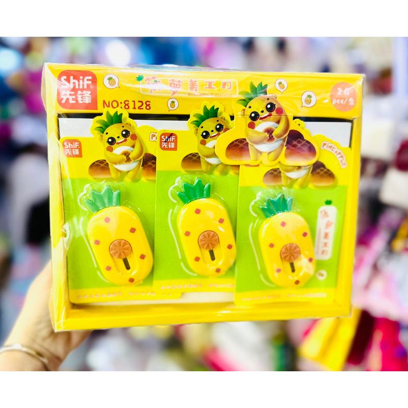 Dao Rọc Giấy Mẫu Trái Bơ, Trái Dứa, Gấu, Hà Mã Cute