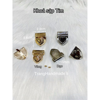 Khoá sập Tim -túi xách