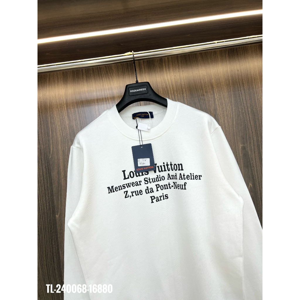 🔥Hot🔥Áo nỉ LV in chữ 2 mặt thiết kế hot trend Nam Nữ Thu Đông 2023