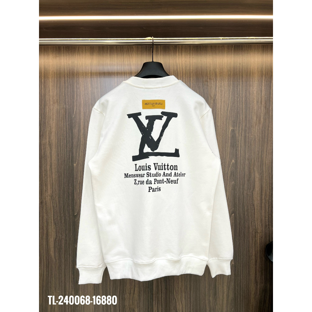 🔥Hot🔥Áo nỉ LV in chữ 2 mặt thiết kế hot trend Nam Nữ Thu Đông 2023