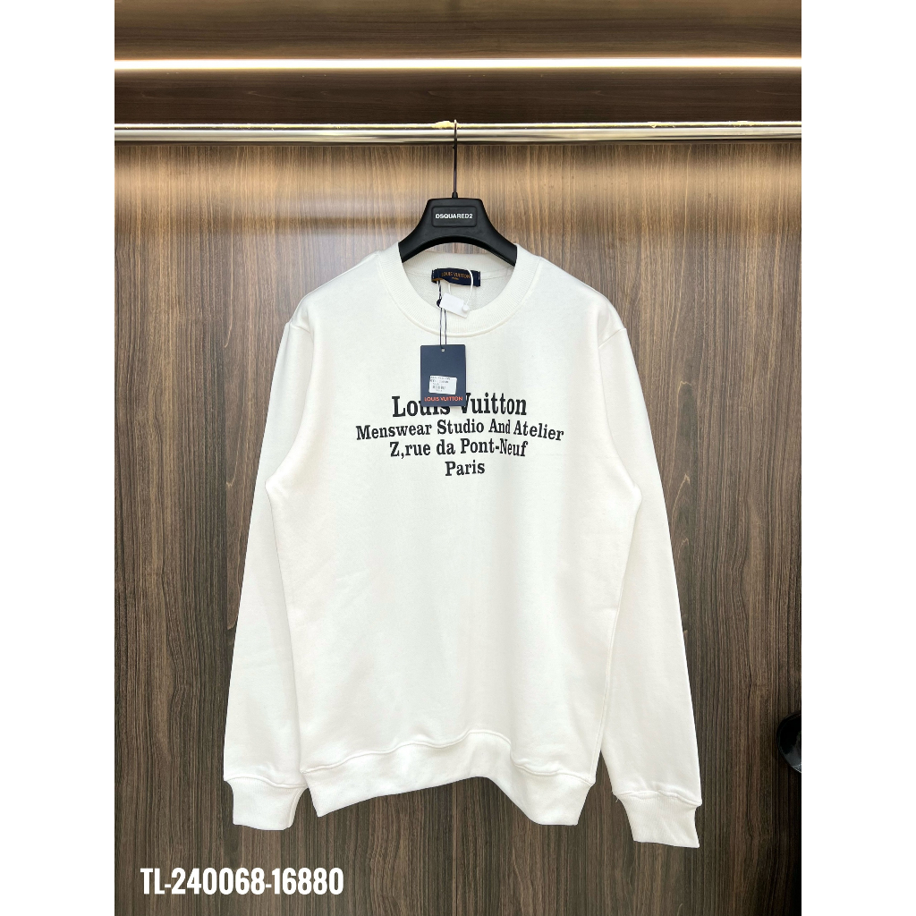 🔥Hot🔥Áo nỉ LV in chữ 2 mặt thiết kế hot trend Nam Nữ Thu Đông 2023