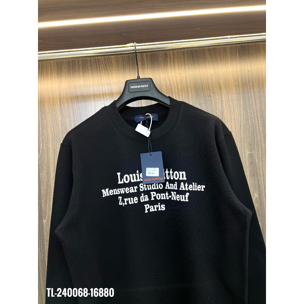 🔥Hot🔥Áo nỉ LV in chữ 2 mặt thiết kế hot trend Nam Nữ Thu Đông 2023