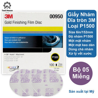Giấy nhám tròn đánh bóng 3M độ nhám P1500 6 inch