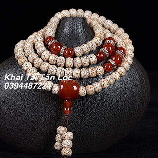 Vòng tay chuỗi Bồ đề tinh Nguyệt 108 hạt 6x8mm tự nhiên