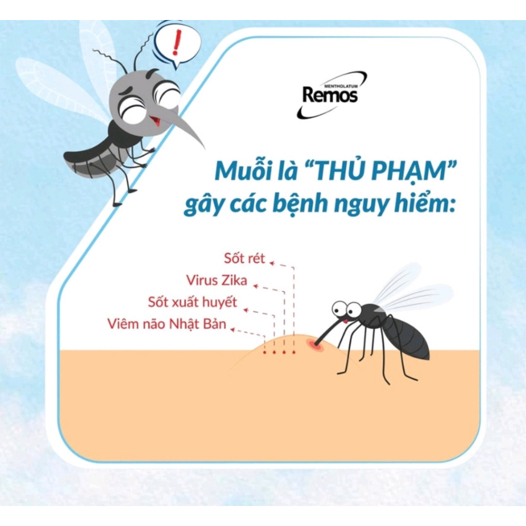 Chống Muỗi Remos Cho Người Lớn Và Trẻ Em, Hương Thơm Dịu Nhẹ, Xua Đuổi Muỗi Và Côn Trùng, Không Nhờn Rít