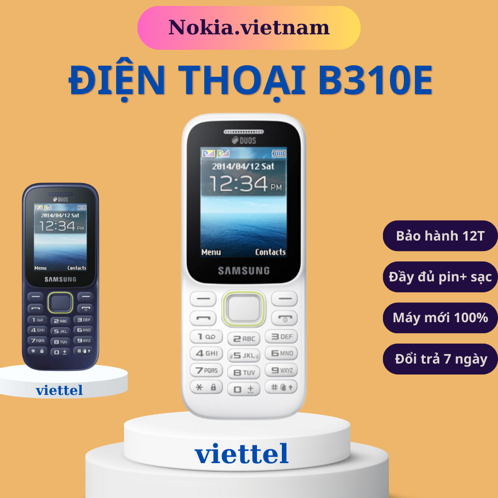 (New 100%)Điện thoại Samsung  SM-B310E ,2 sim 2 sóng loa to song khỏe