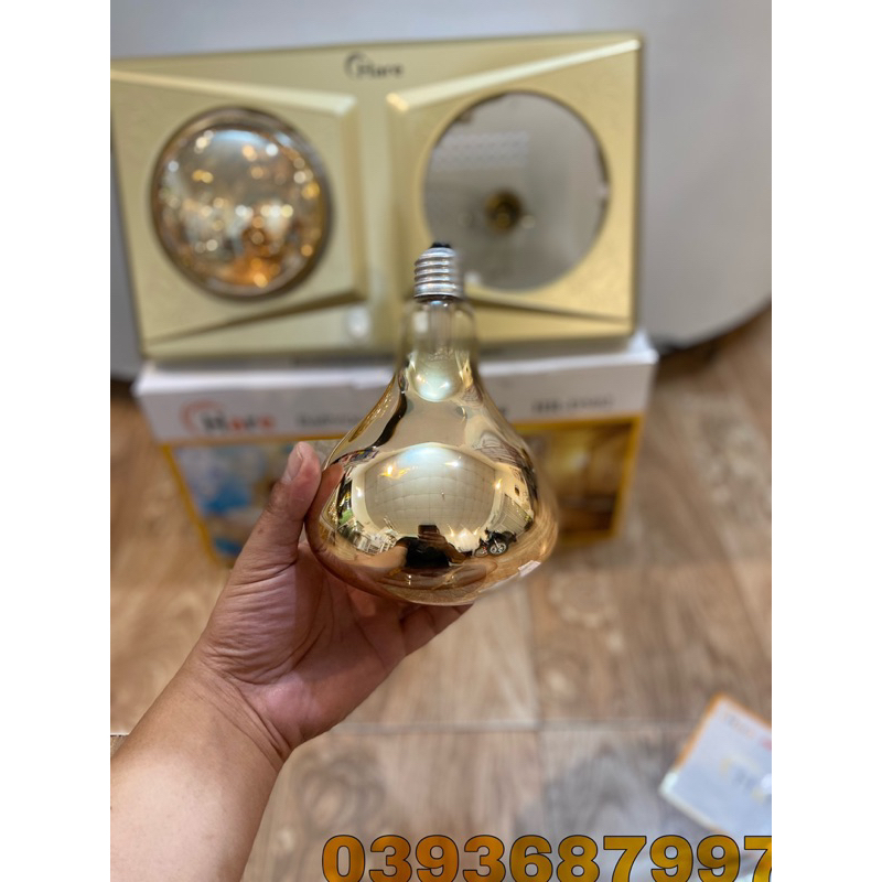 🥰Đèn Sưởi Nhà Tắm 2-3 Bóng Hare Làm Ấm Nhanh-Không Gây Khô Da-Công Suất 550w-825w Bảo hành 36 Tháng