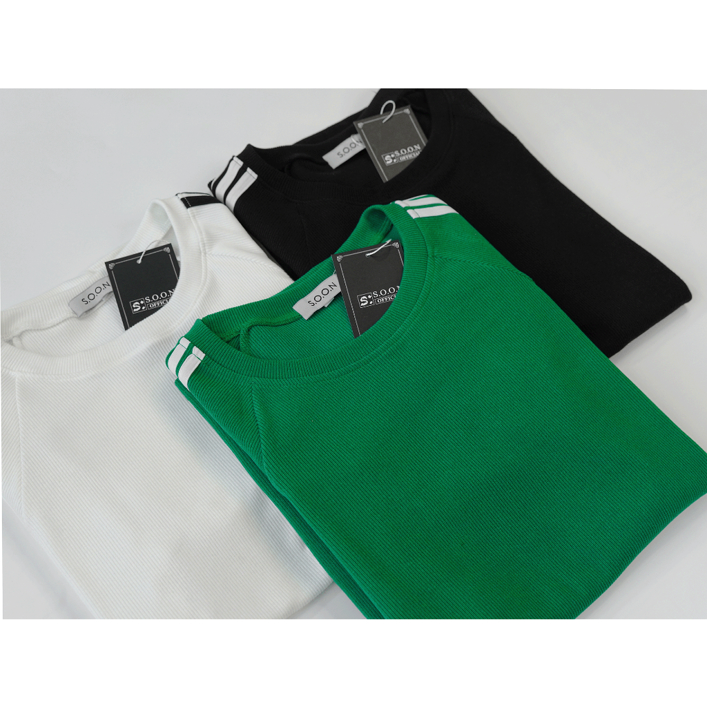 Áo thun nam Soonvn cotton thun gân cổ tròn form slimfit 3 màu LT02